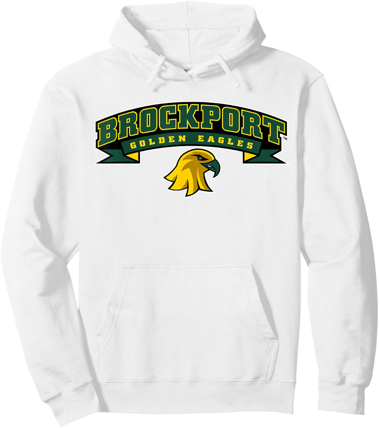 SUNY Brockport Golden Eagles Banner Logo Hoodie - Hoodie | White