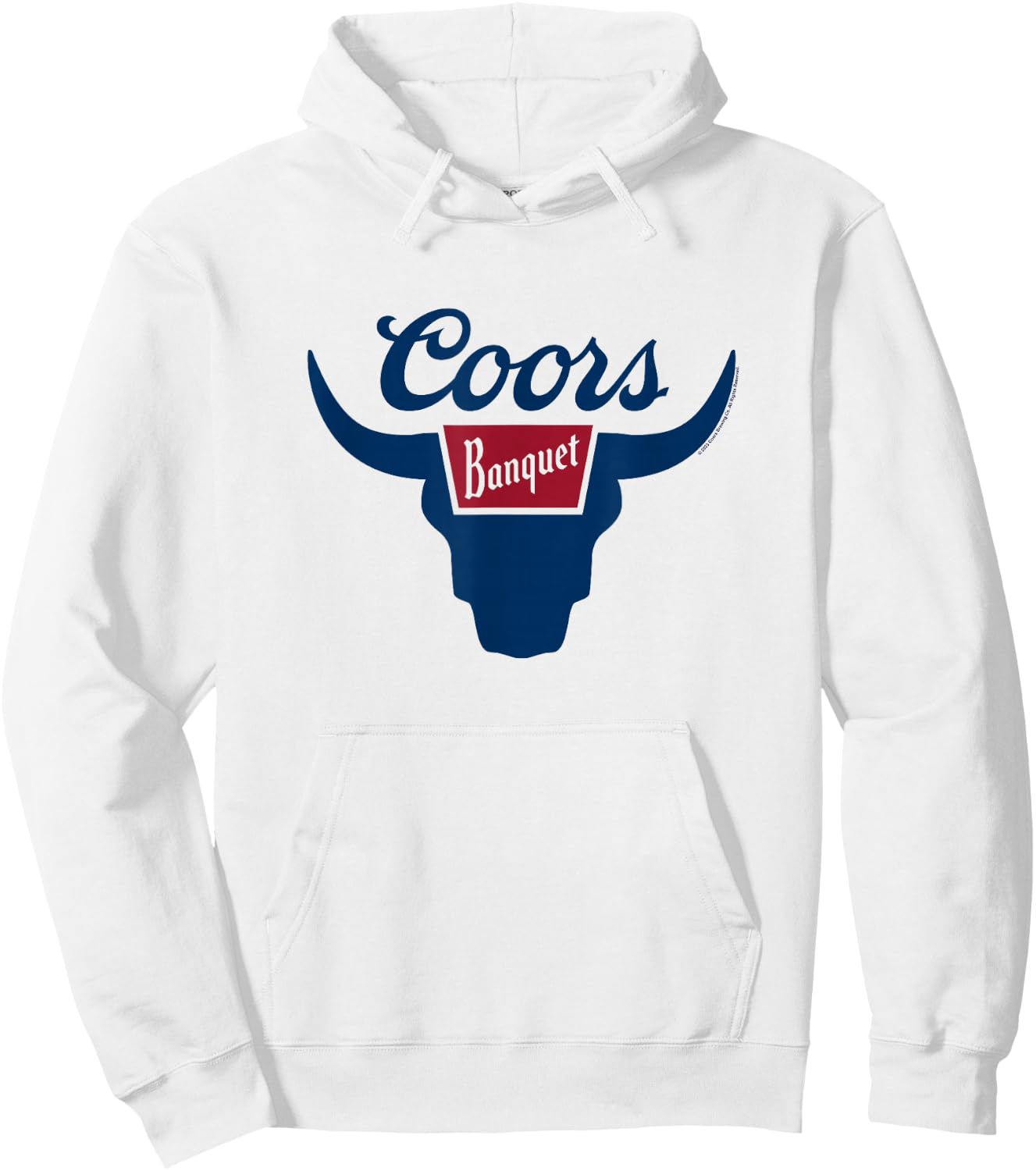 Coors Brewing Company Coors Banquet Rodeo Big Chest Logo Hoodie - Hoodie | White