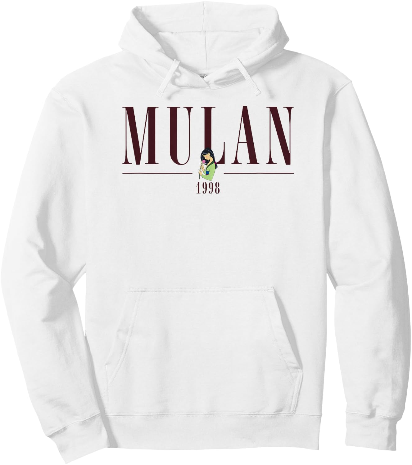 Disney Mulan Title & Portrait Nineteen Ninety-Eight Hoodie - Hoodie | White