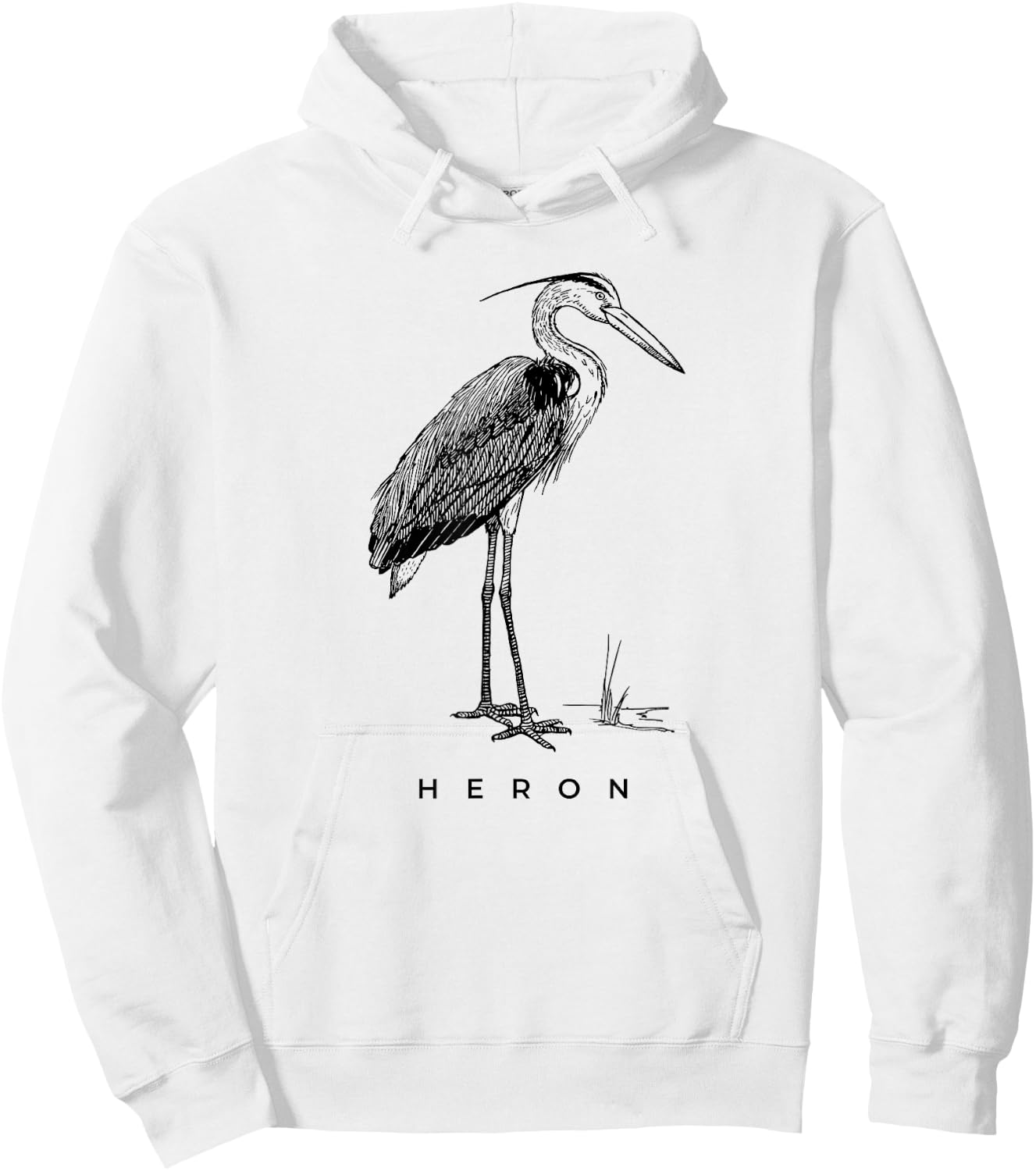 Great Blue Heron Bird Birdwatcher Hoodie - Hoodie | White
