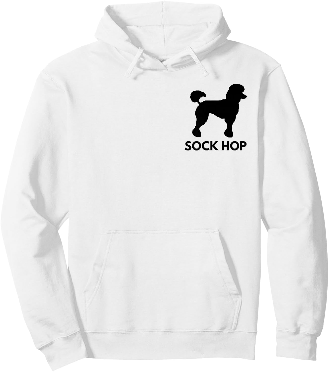 Retro Sock Hop 50's Costume Shirt Big Poodle 1950's Party Hoodie - Hoodie | White