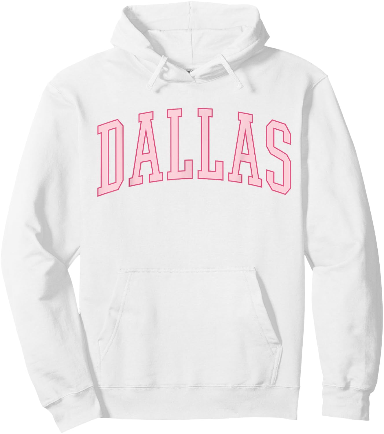 Dallas Texas Pink Preppy Cute Hoodie - Hoodie | White