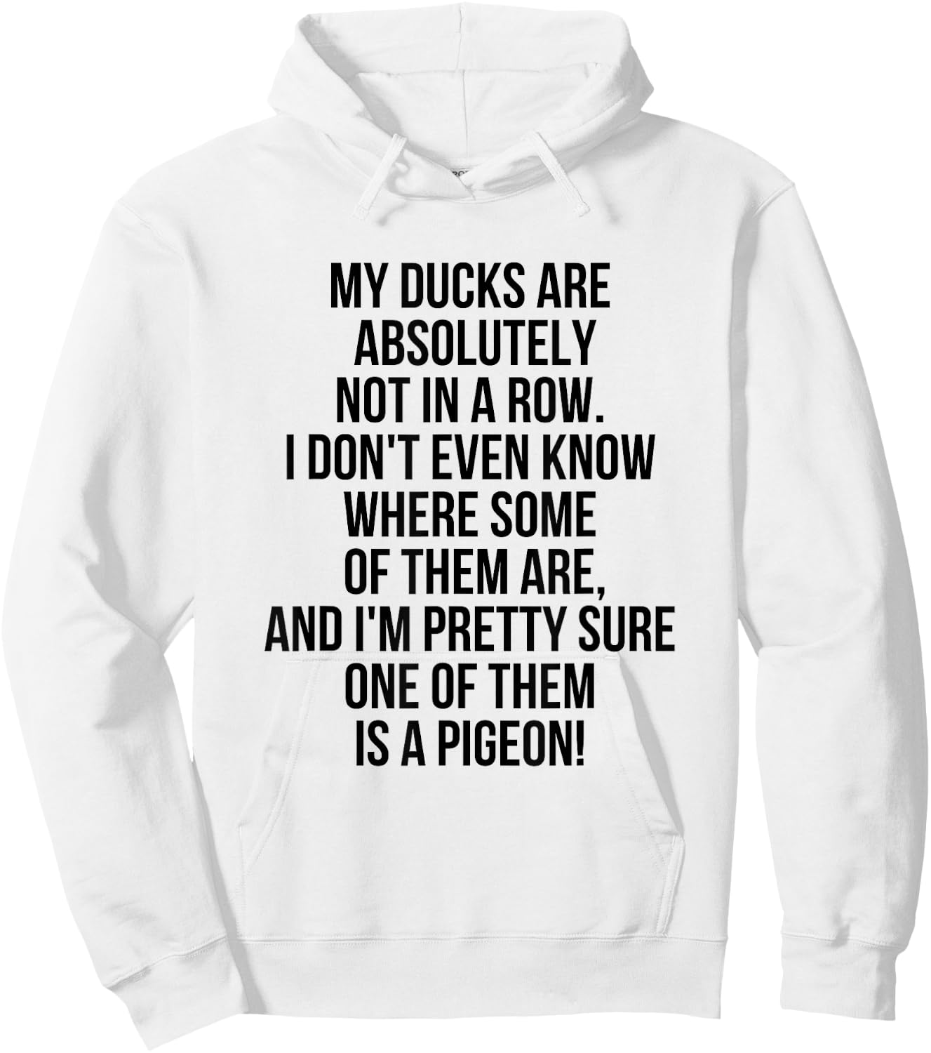 My Ducks Are Not In A Row, I'm Pretty Sure One Is A Pigeon Hoodie - Hoodie | White