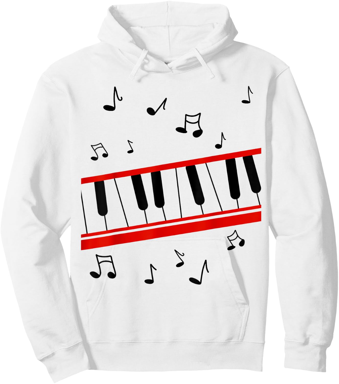 Retro 1980s Beat It Piano cartoon version Hoodie - Hoodie | White