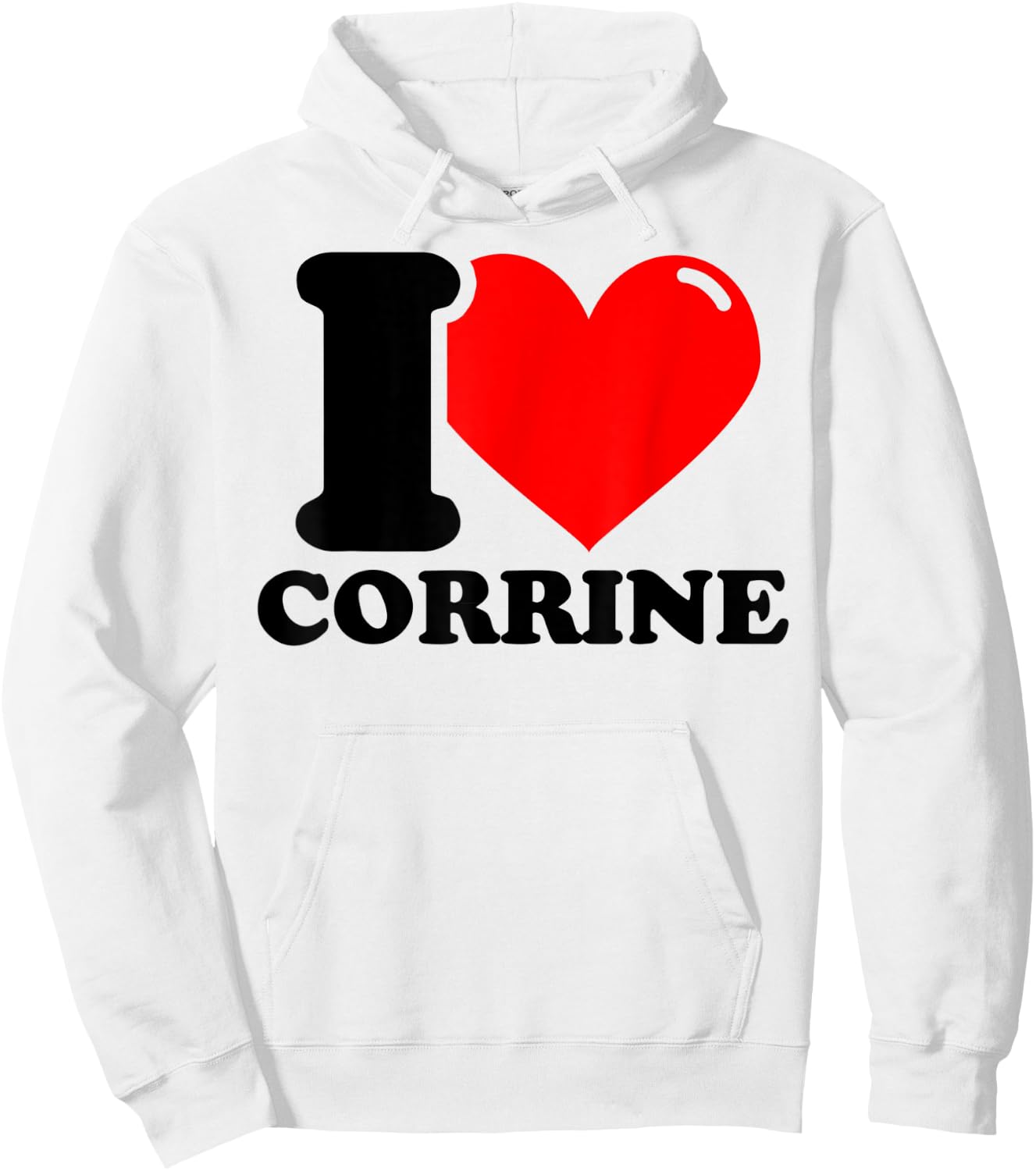 I LOVE Corrine Hoodie - Hoodie | White