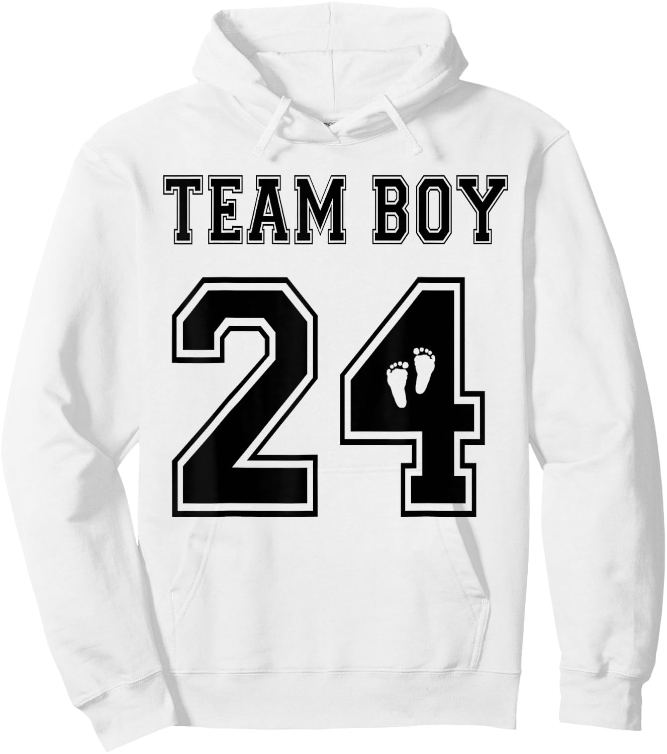 Team Boy 2024 Gender Reveal Boy Baby Shower Adoption Hoodie - Hoodie | White