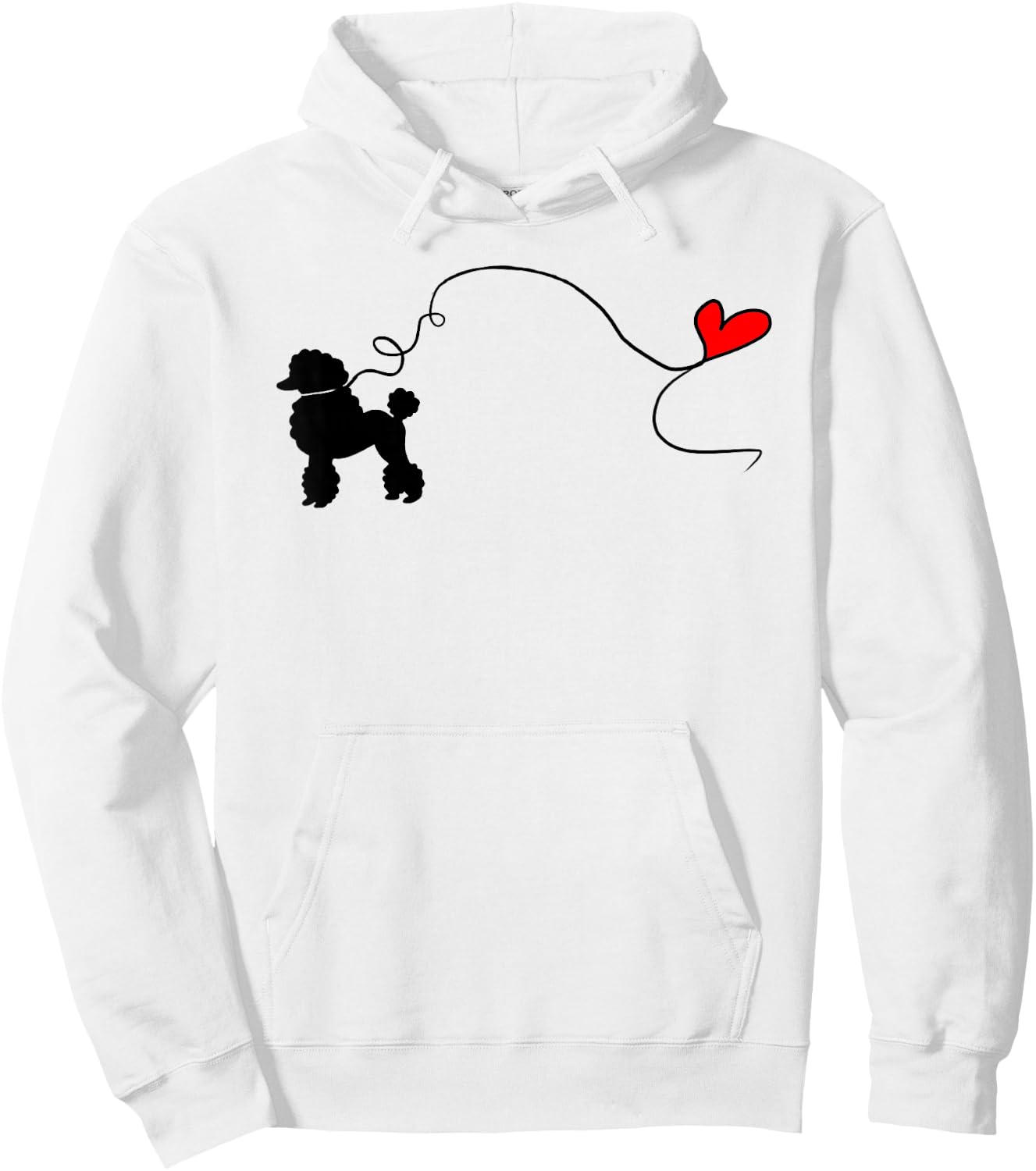Sock Hop 50s Costume Poodle Shirt Cute Poodle 1950's Heart Hoodie - Hoodie | White