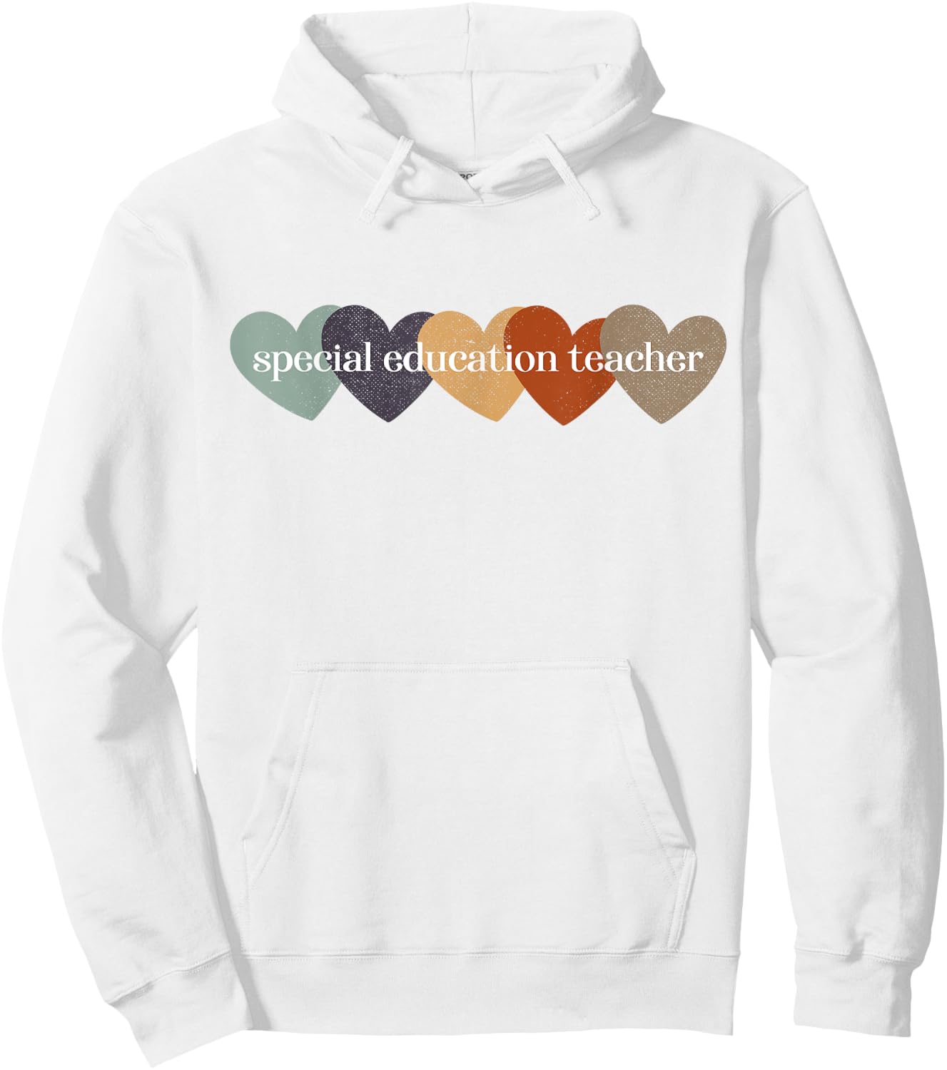 Special Education Teacher Heart Back to School Teach Rainbow Men Women Girls Kids Hoodie - Hoodie | White