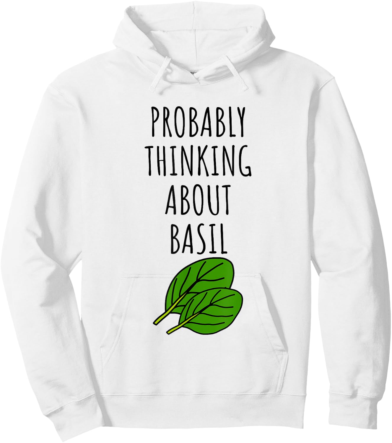 Probably Thinking About Basil Hoodie - Hoodie | White