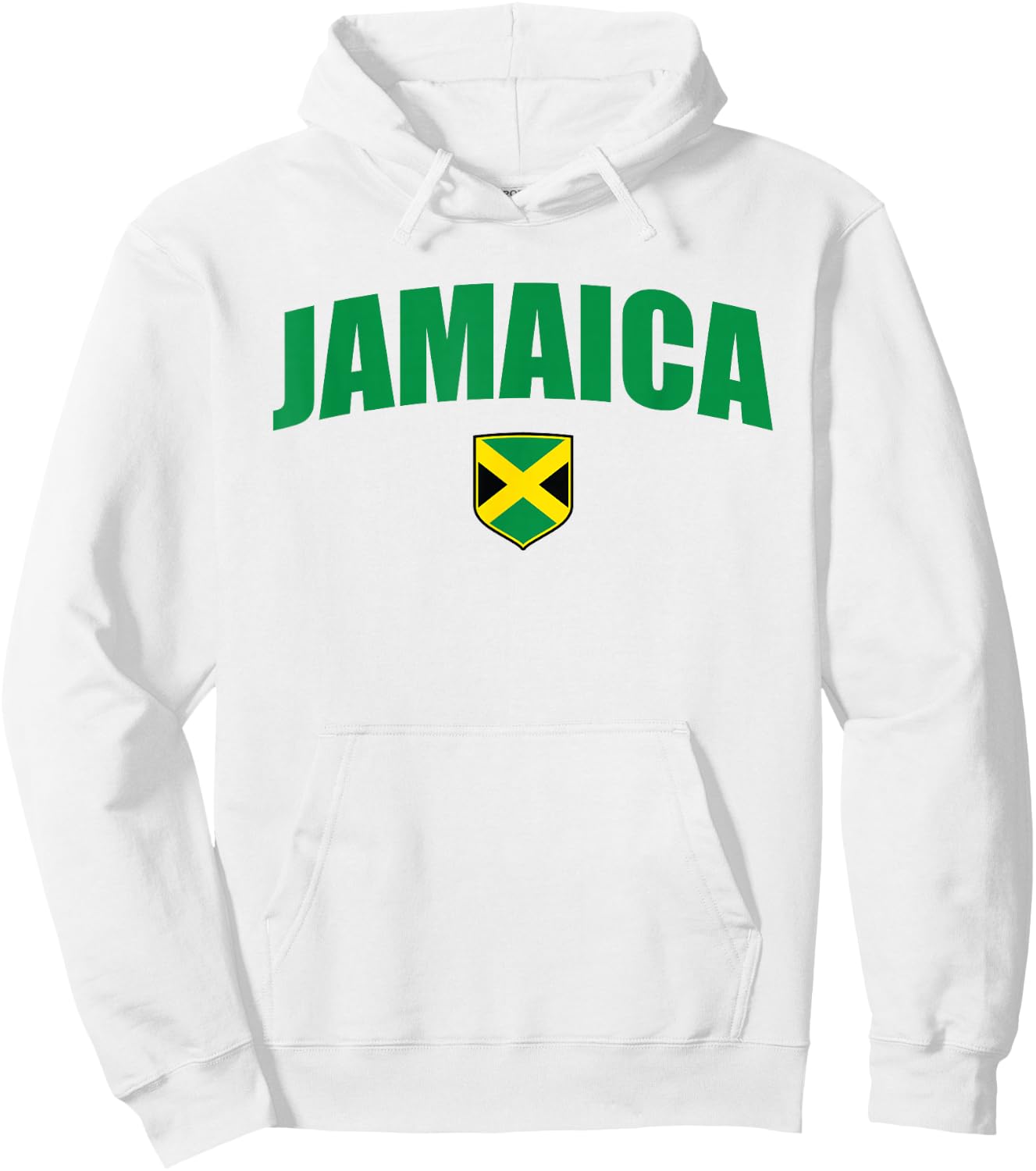 Jamaica Flag Jamaican Vintage Athletic Throwback Souvenir Hoodie - Hoodie | White