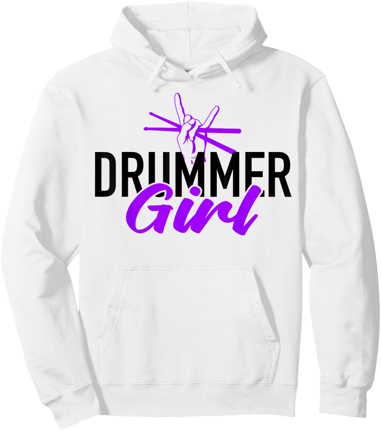 Drummer Girl Drum Set For Drumming And Percussionist Hoodie - Hoodie | White