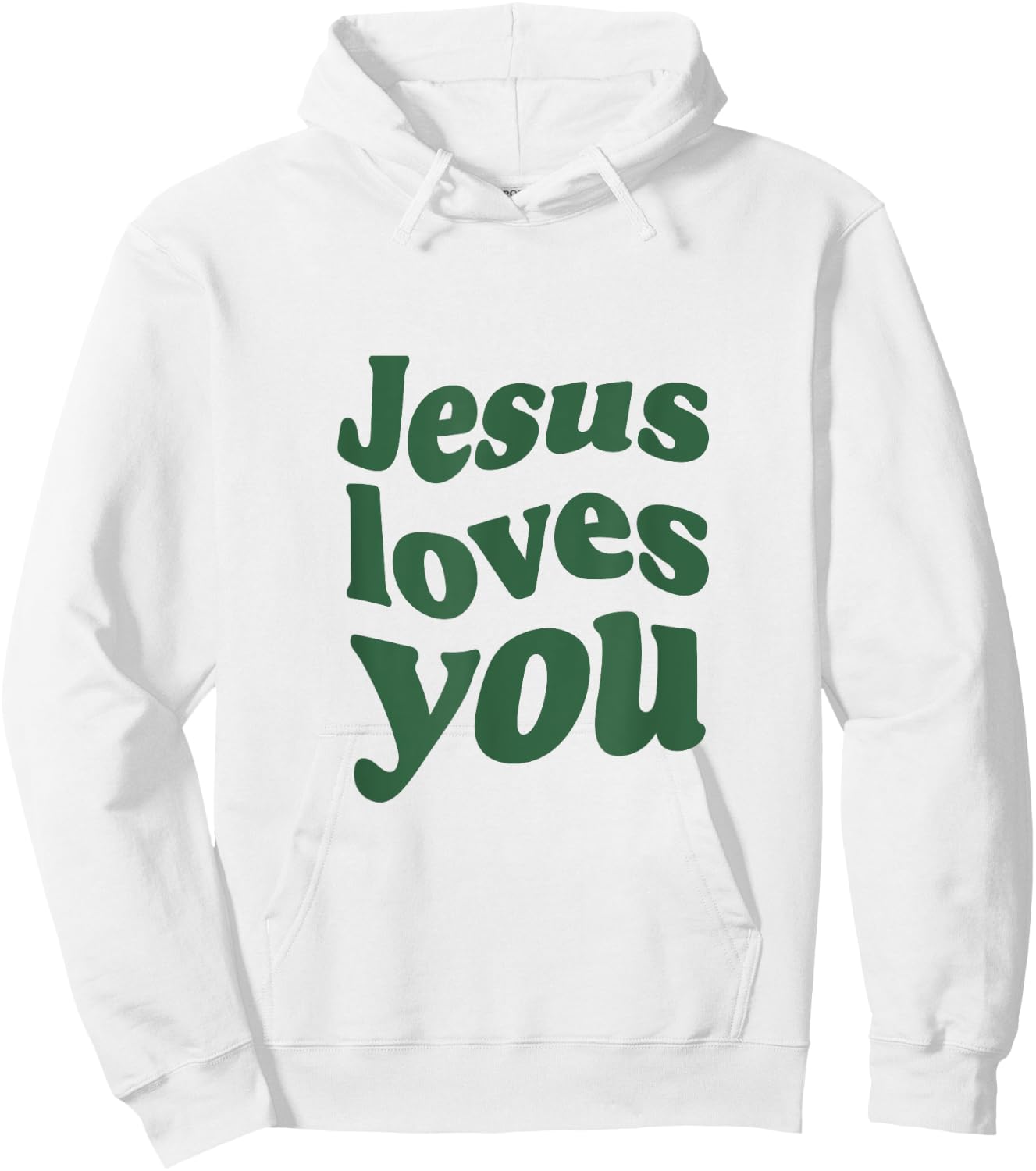 Jesus Loves You - Vintage Green Hoodie - Hoodie | White