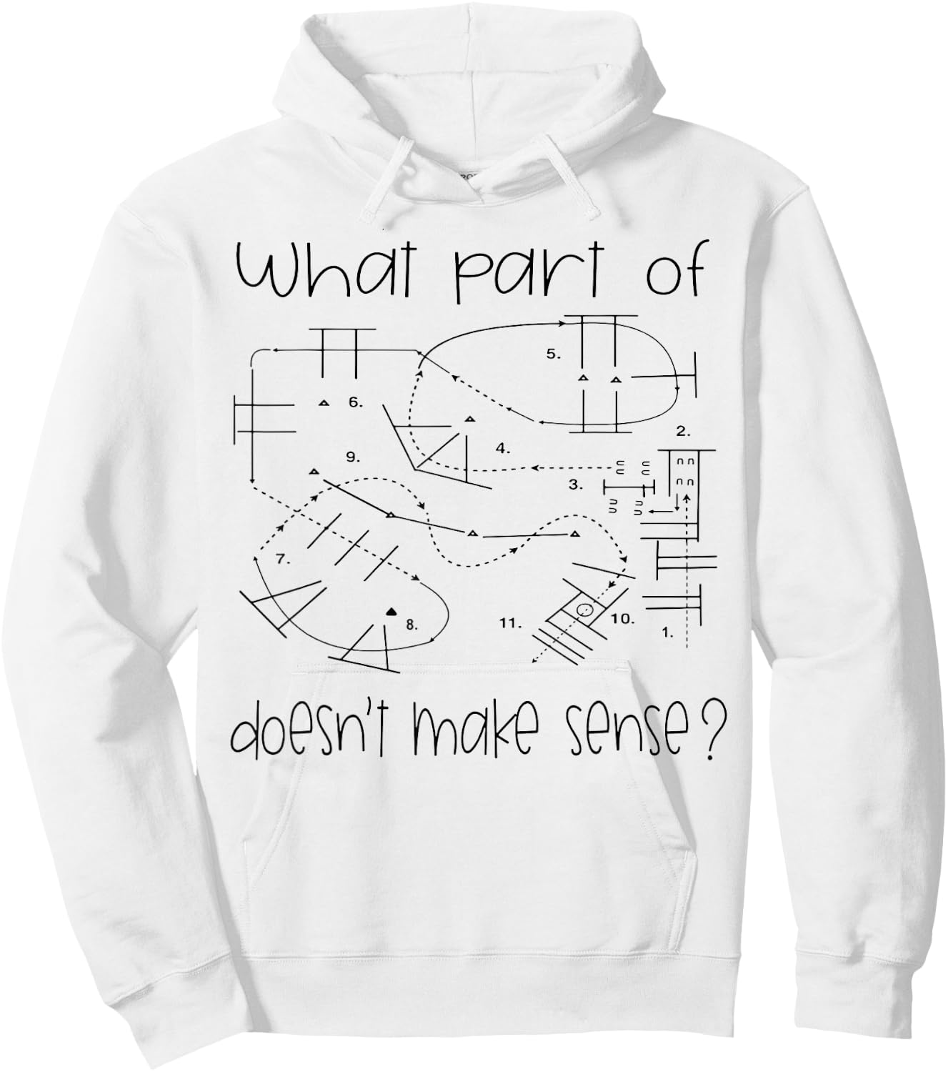 What Part Of Doesn't Make Sense Funny Horse exercises Hoodie - Hoodie | White