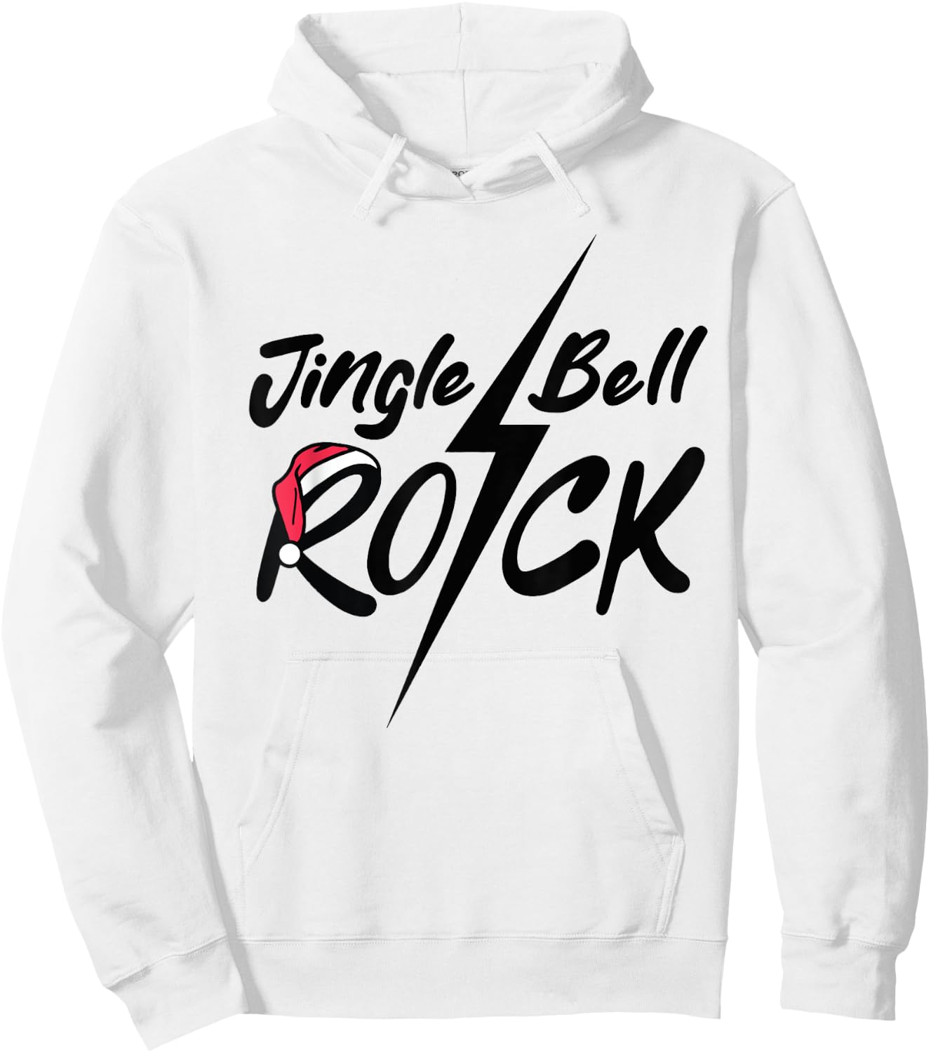 Jingle Bell Rock Rockin' Christmas Tree Retro Music Hoodie - Hoodie | White