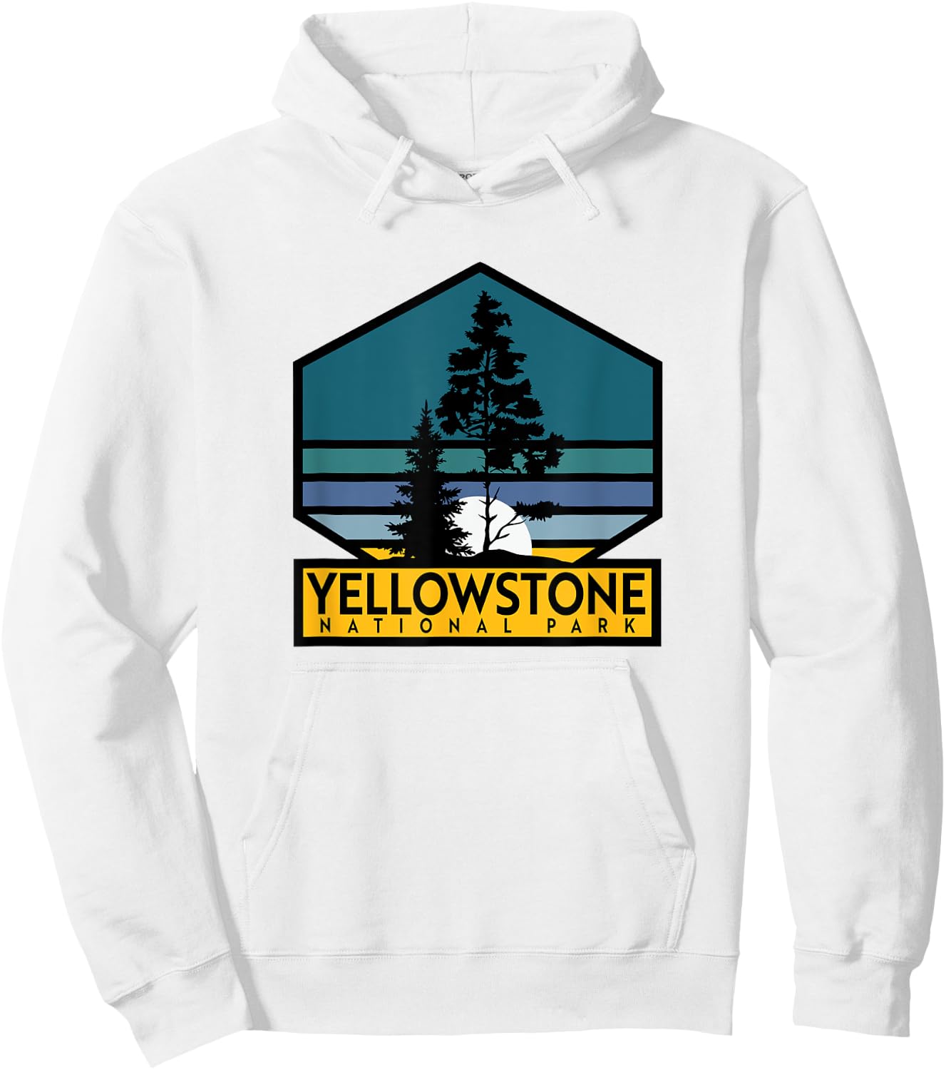 Yellowstone National Park Retro Hoodie - Hoodie | White