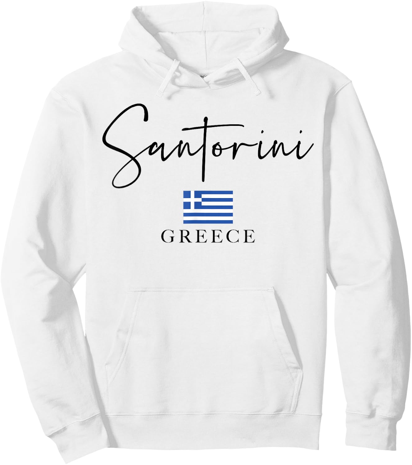 Greece Flag Vacation - Island Santorini Hoodie - Hoodie | White