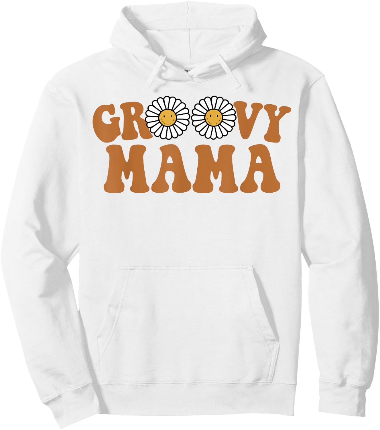 Retro Groovy Mama Matching Family 1st Birthday Party Hoodie - Hoodie | White