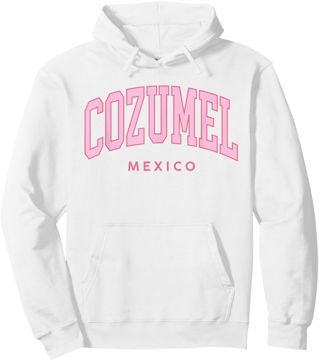 Vintage Cozumel Mexico Pink Retro Preppy Throwback Hoodie - Hoodie | White