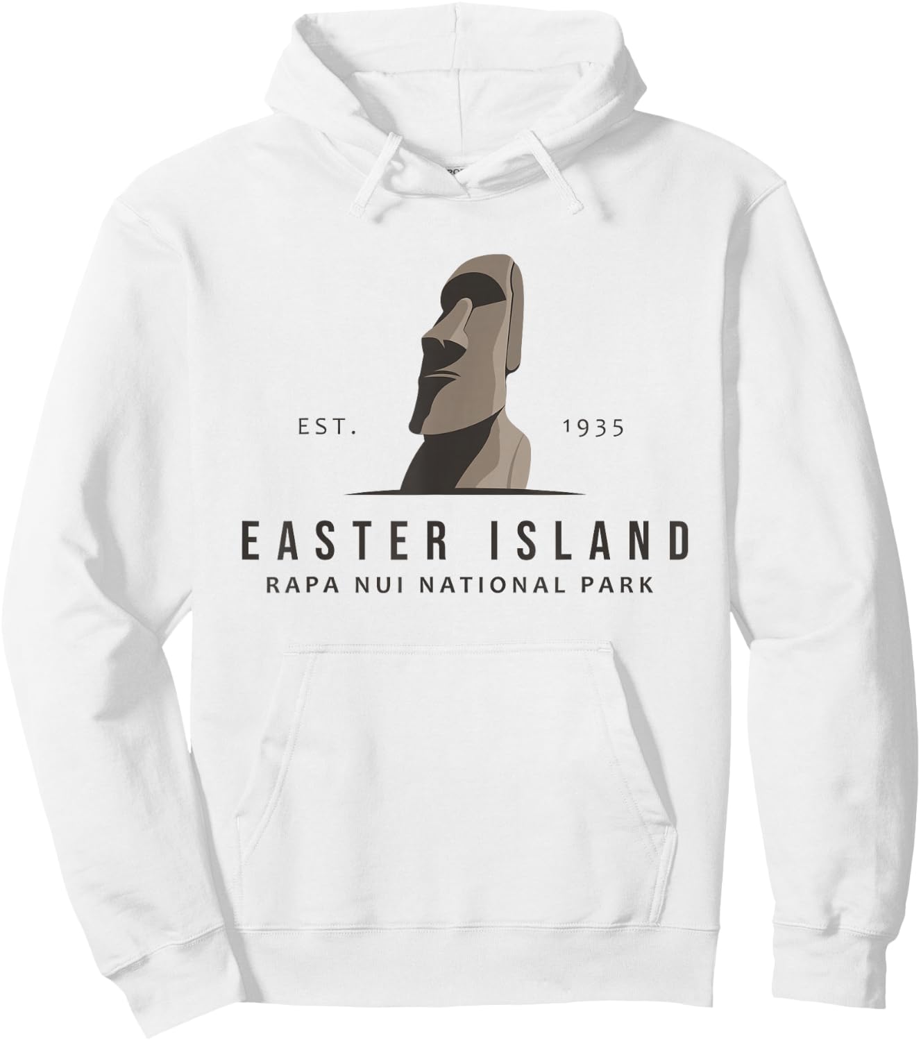Easter Island Rapa Nui National Park Emblem Vintage Hoodie - Hoodie | White