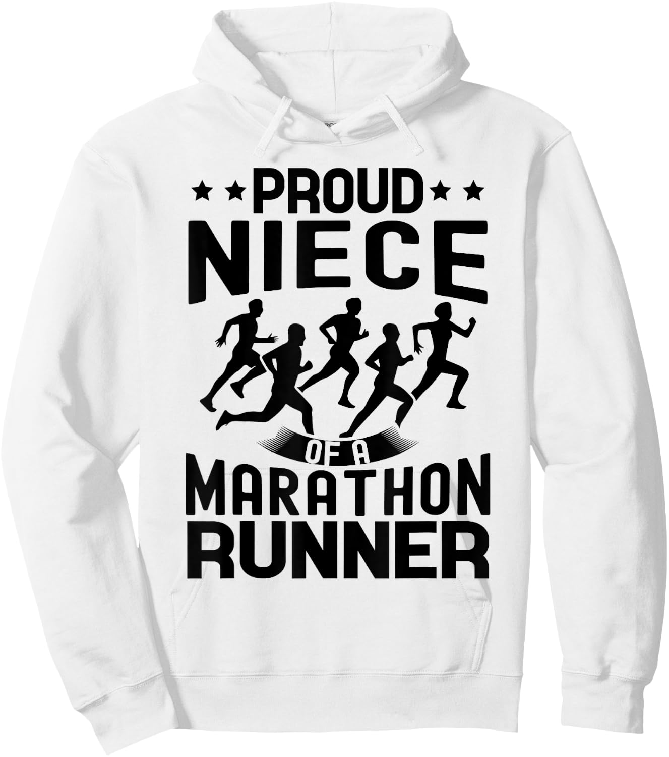 Proud niece of a marathon runner matching family Hoodie - Hoodie | White