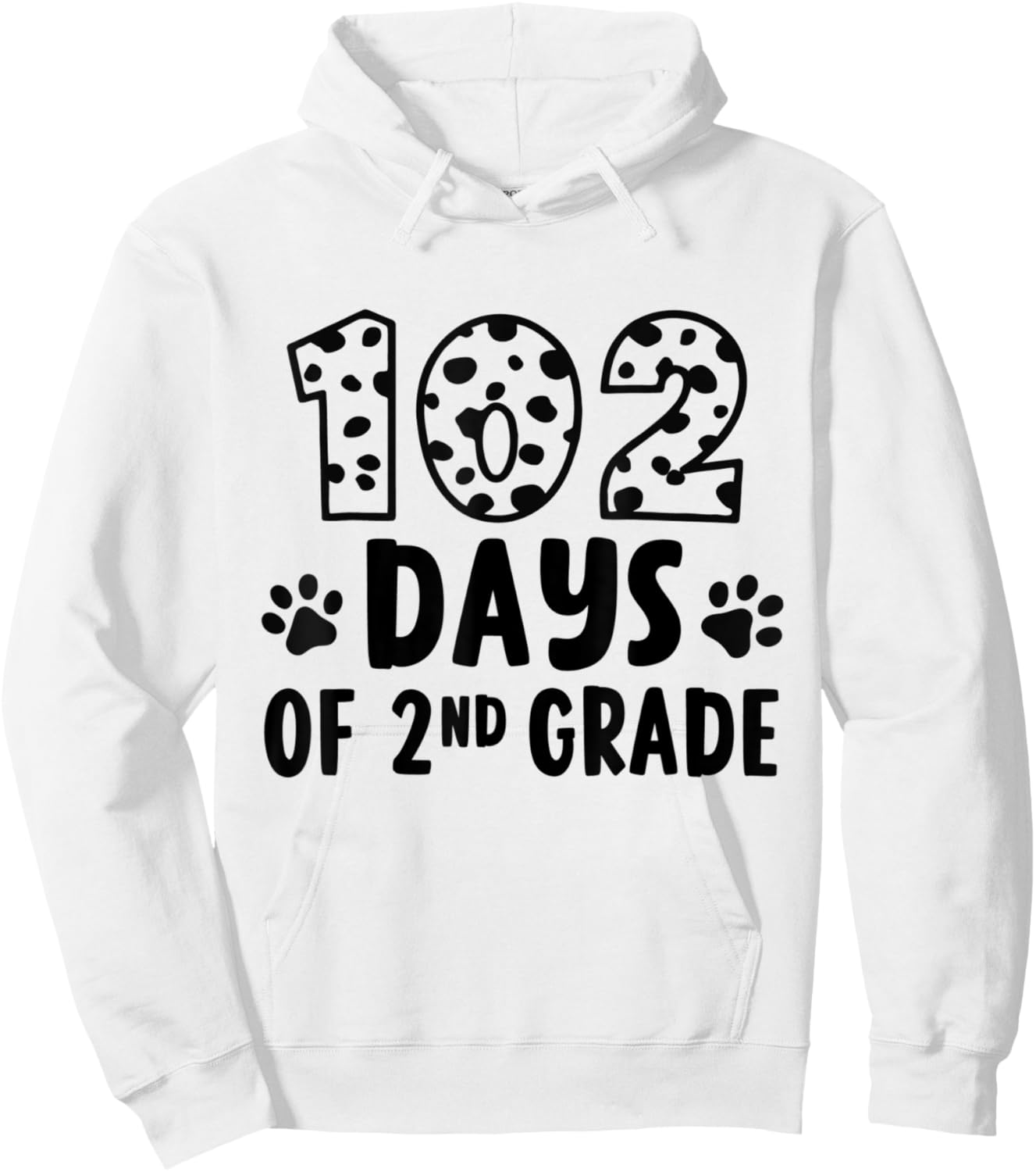 102 Day Of 2nd Grade Dalmatian Dog Lovers 102 Days 2nd Grade Hoodie - Hoodie | White
