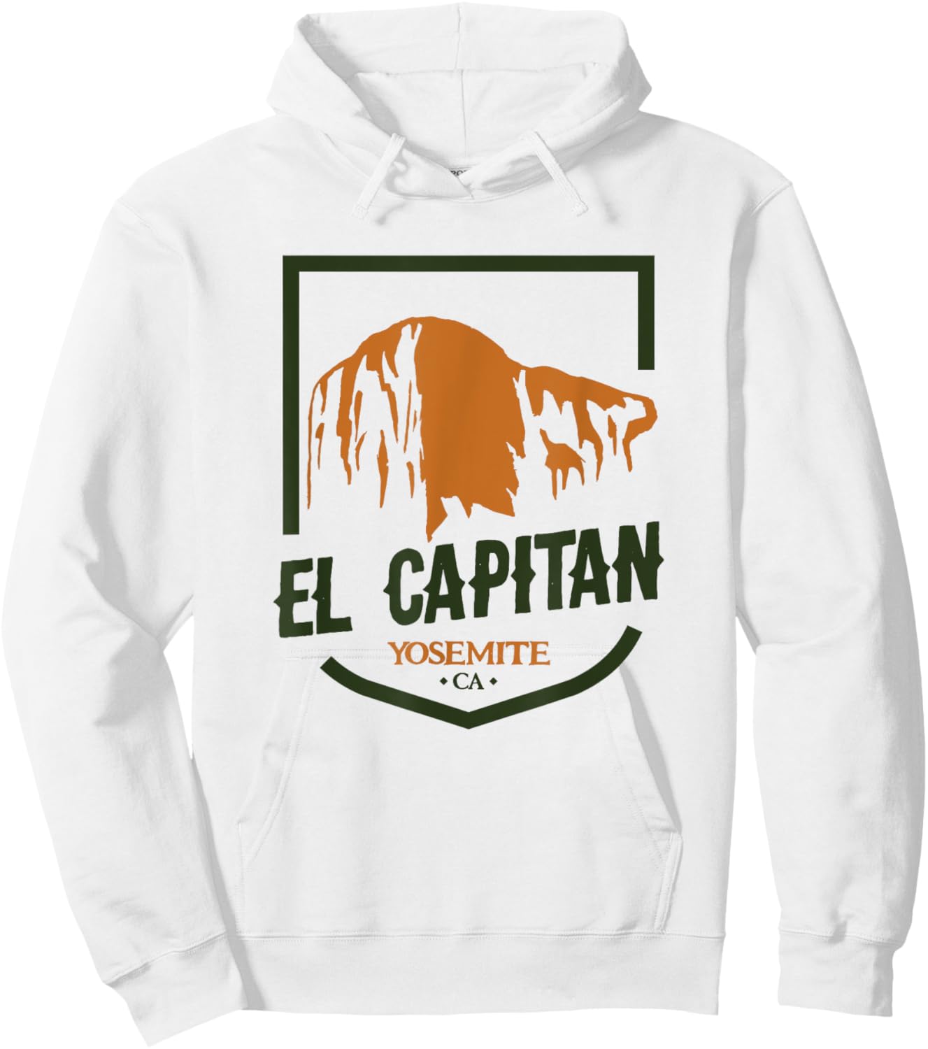 El Capitan Yosemite National Park California Climbing Hoodie - Hoodie | White