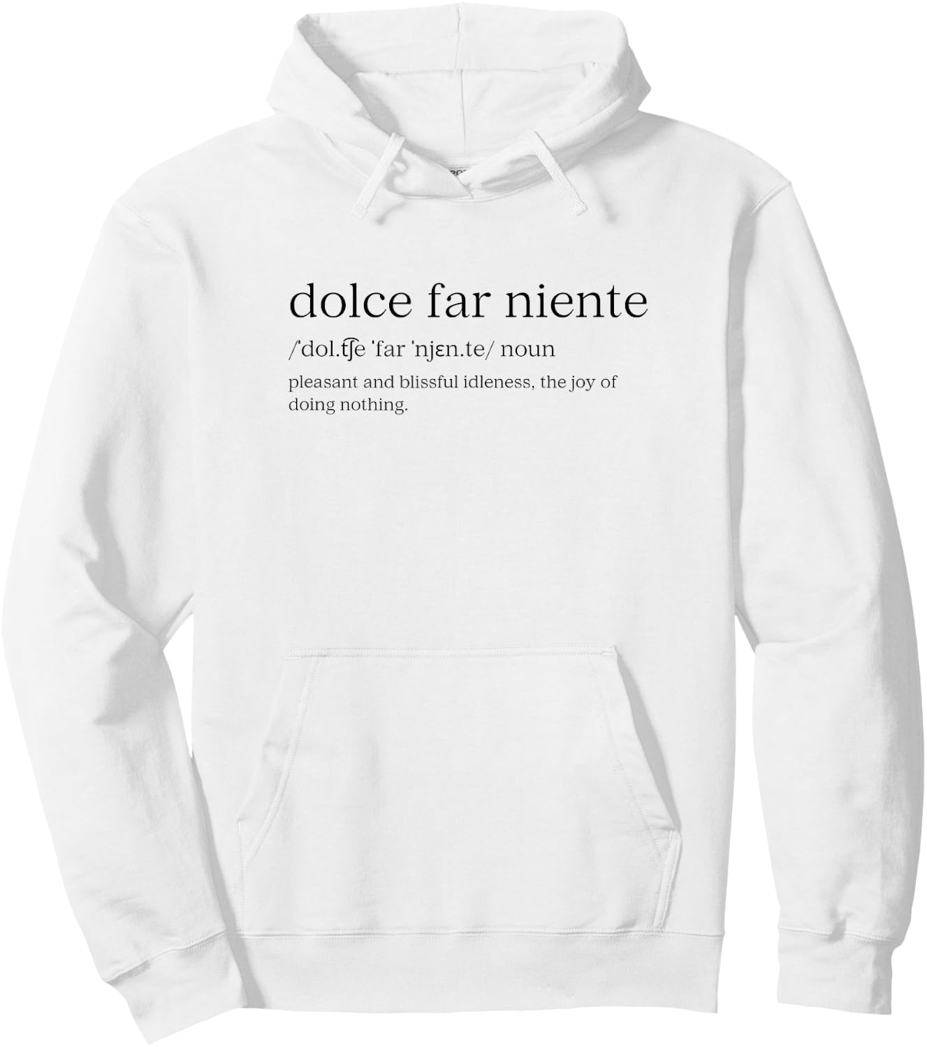Dolce Far Niente #32 A - Peaceful Vacation Hoodie - Hoodie | White