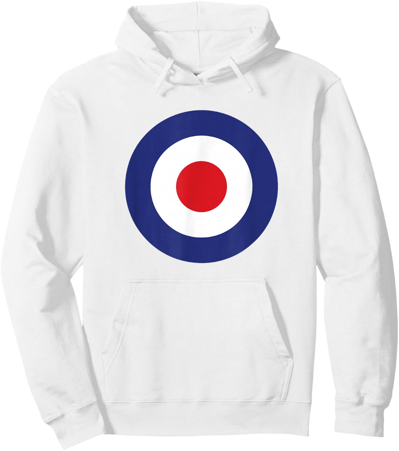 Mod Target Circle Music Logo | Retro Air Force RAF Roundel Hoodie - Hoodie | White