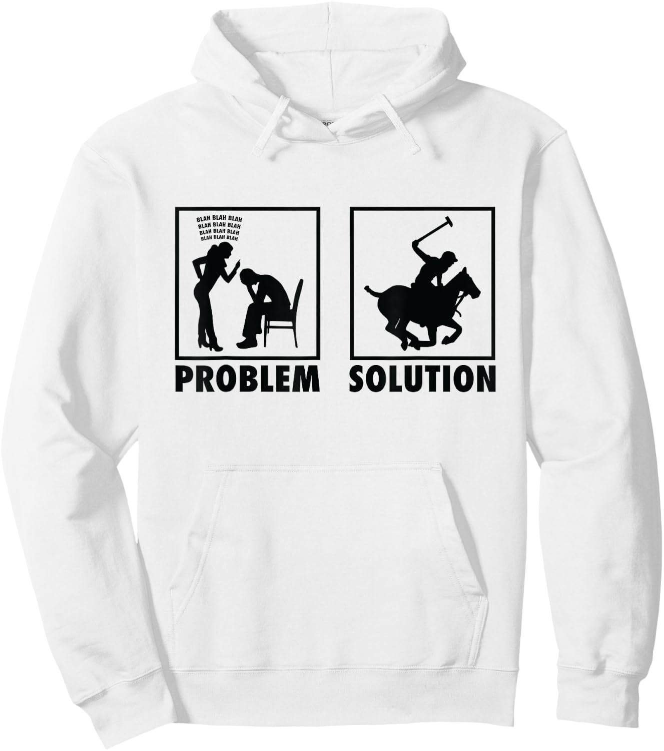Polo Horseback Ball Game Polo Player Hoodie - Hoodie | White