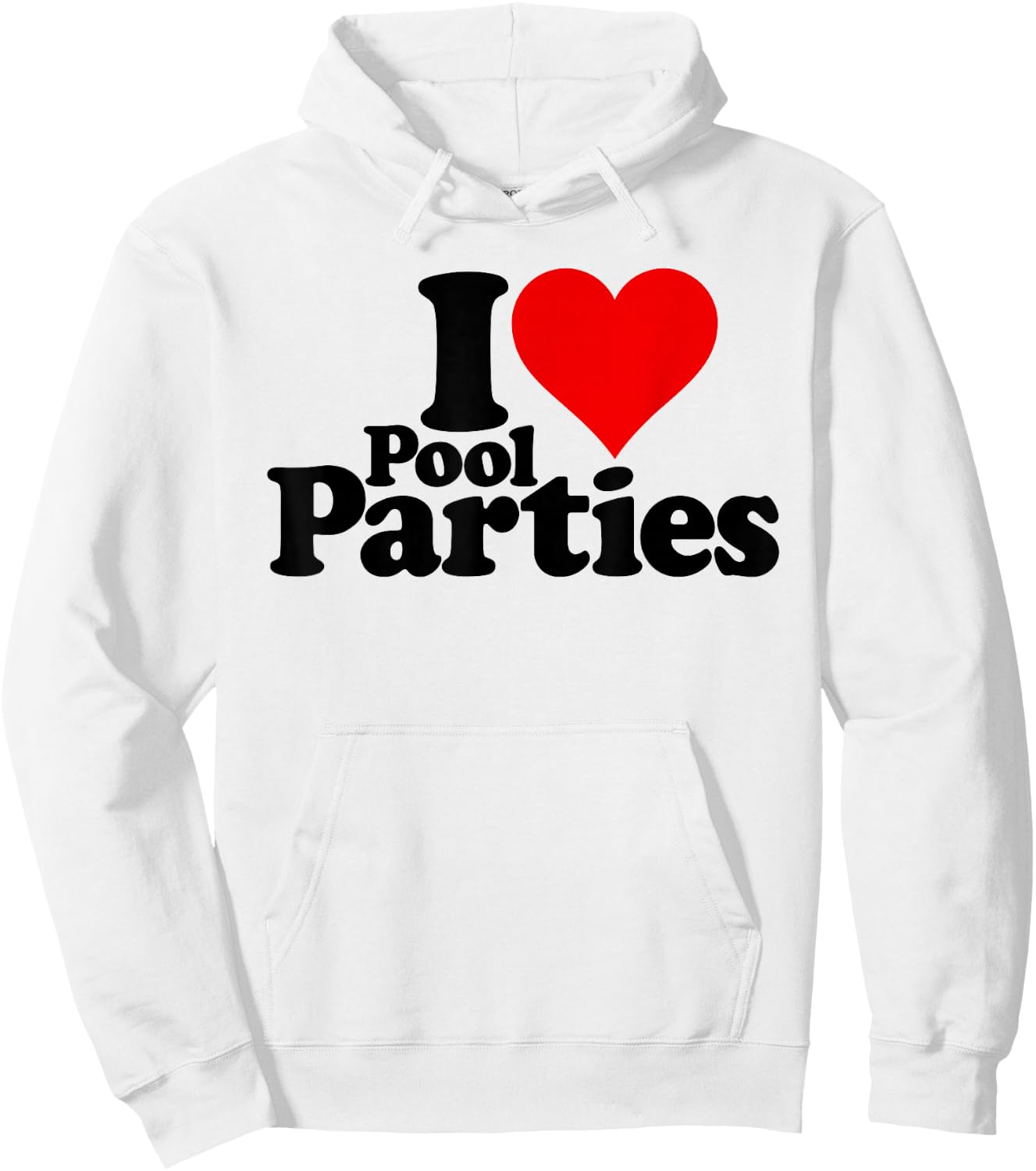 I Love Heart Pool Parties Swimming Pools Hoodie - Hoodie | White