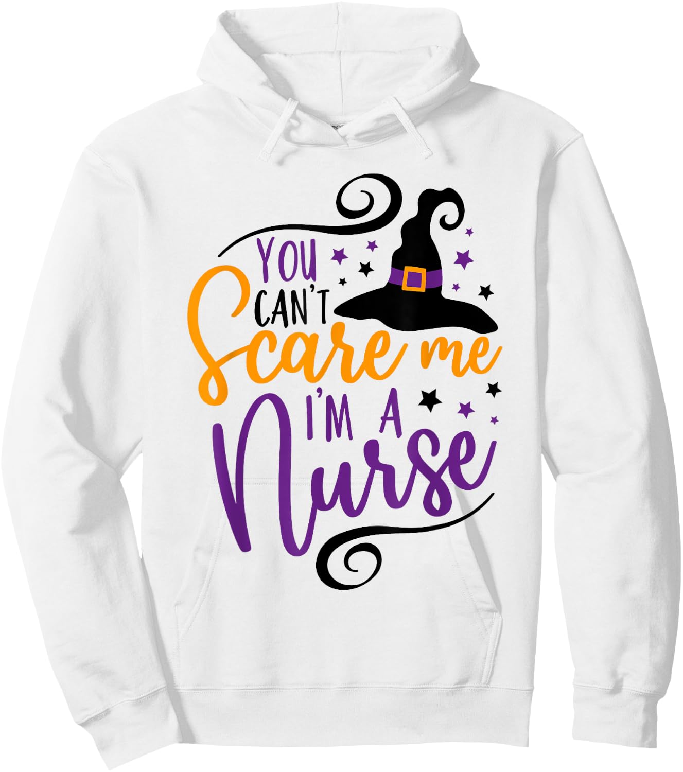 You Can't Scare Me I'm a Nurse Funny Halloween Nurse Hoodie - Hoodie | White