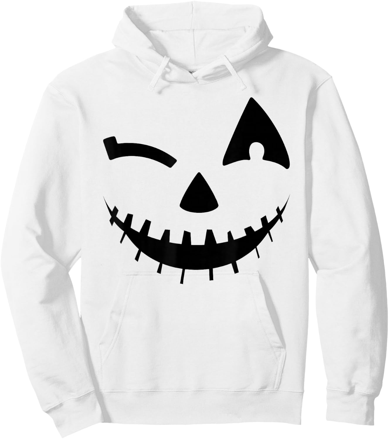 Adult Pumpkin Shirt Women Halloween Jackolantern Costume Hoodie - Hoodie | White