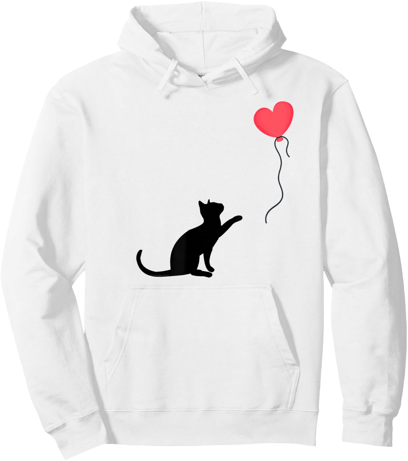 Cute Cat or Kitten Heart Balloon Cat Mom Cat Dad Hoodie - Hoodie | White
