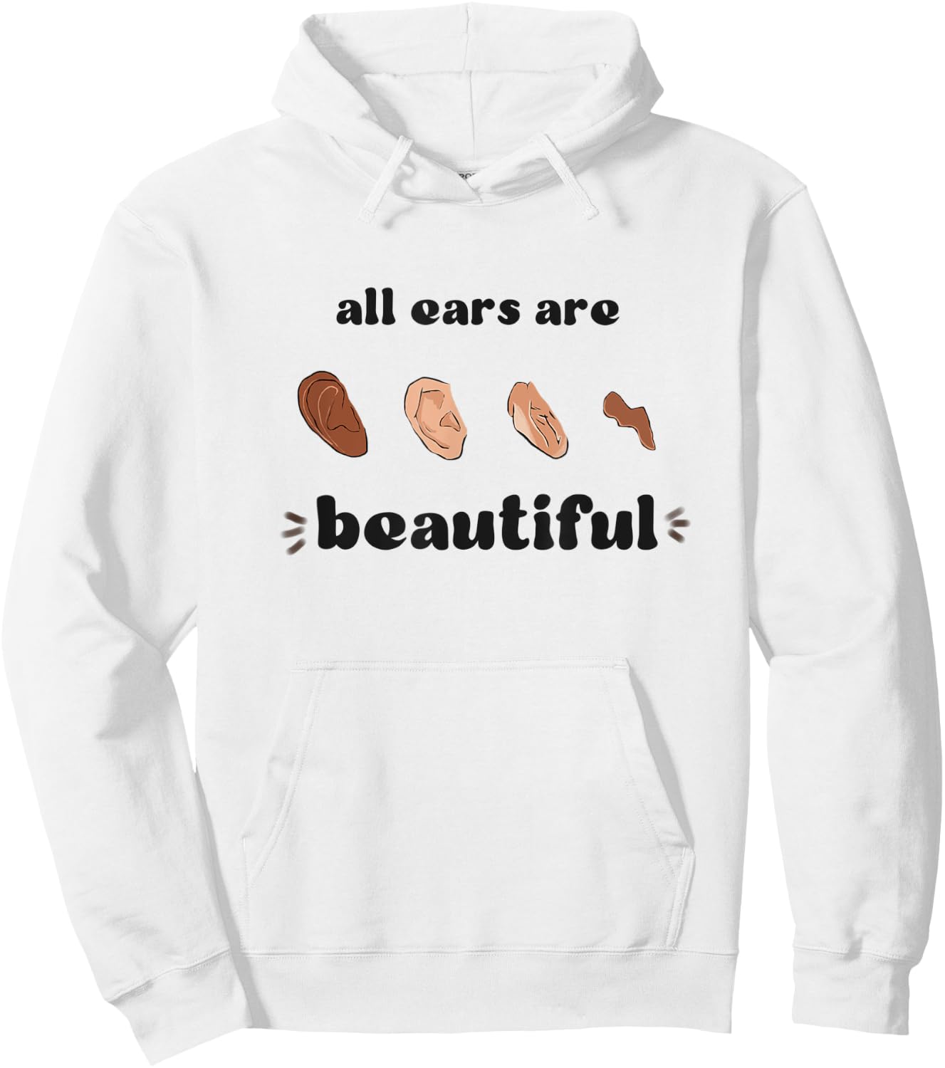 Microtia Awareness Day November 9 Deaf Community ASL Hoodie - Hoodie | White