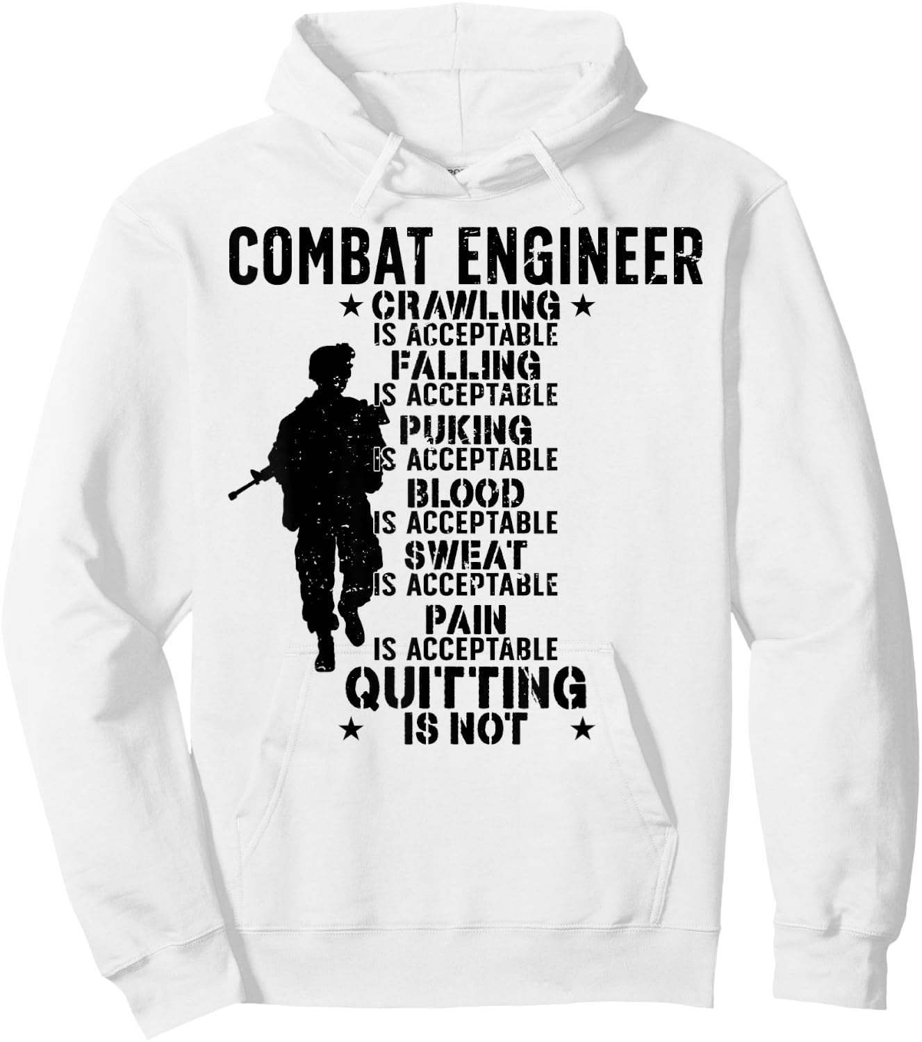 Combat Engineer Combat Engineering Hoodie - Hoodie | White