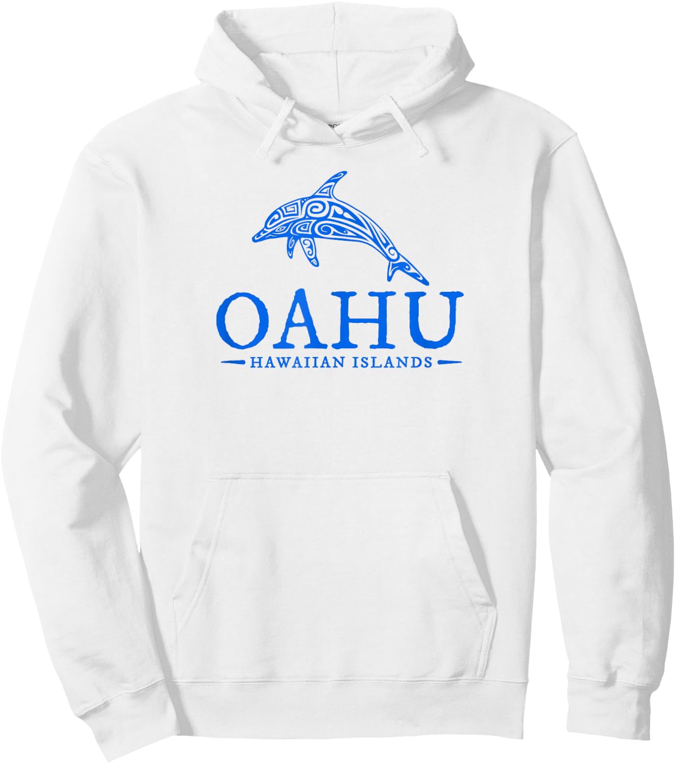 Oahu Hawaii Dolphin Boys Girls Vacation Souvenir Hoodie - Hoodie | White