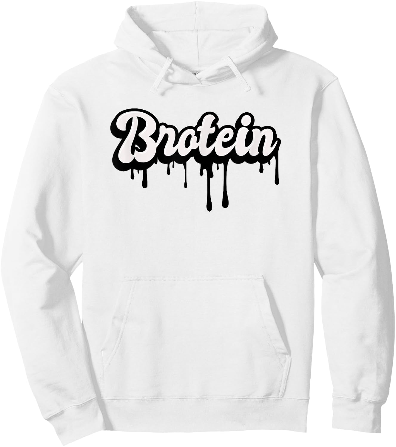 Funny Gay Men's Muscle Gym Bro - Protein Shake Brotein Hoodie - Hoodie | White