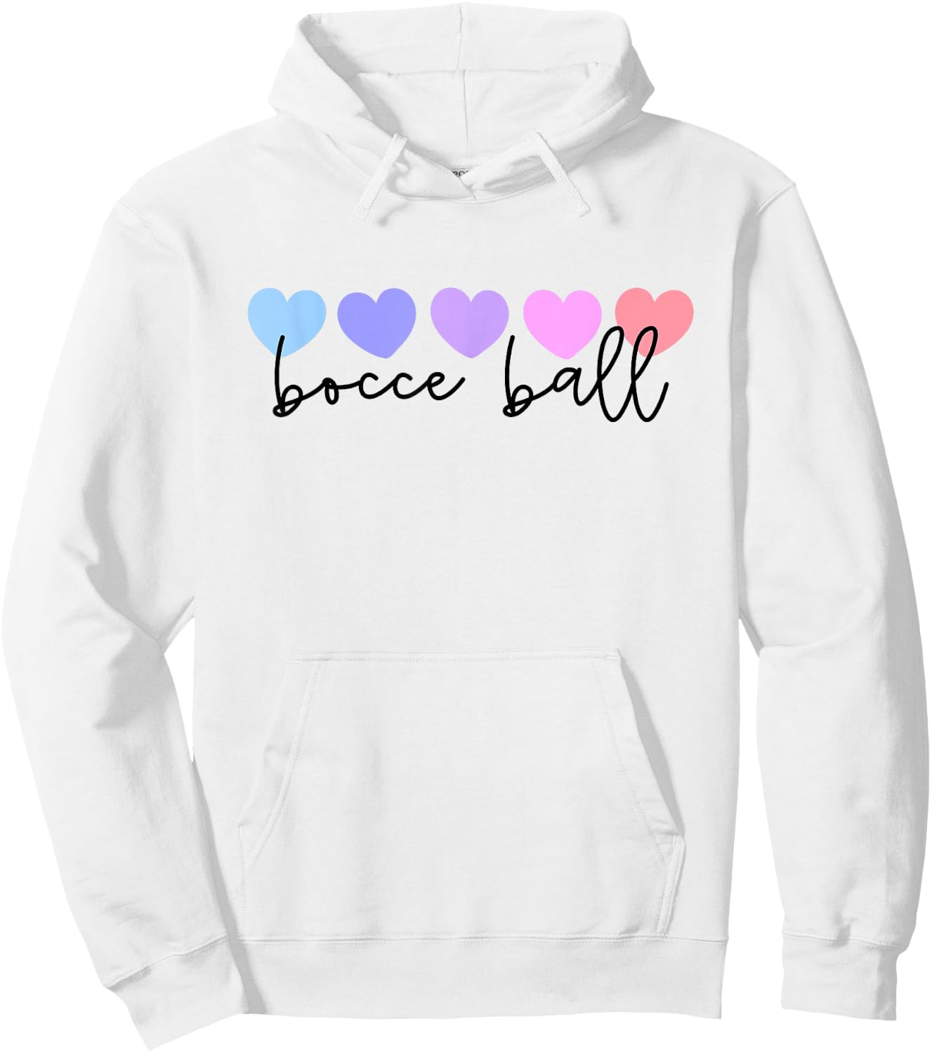 Bocce Ball Lover Heart Women or Girls Hoodie - Hoodie | White