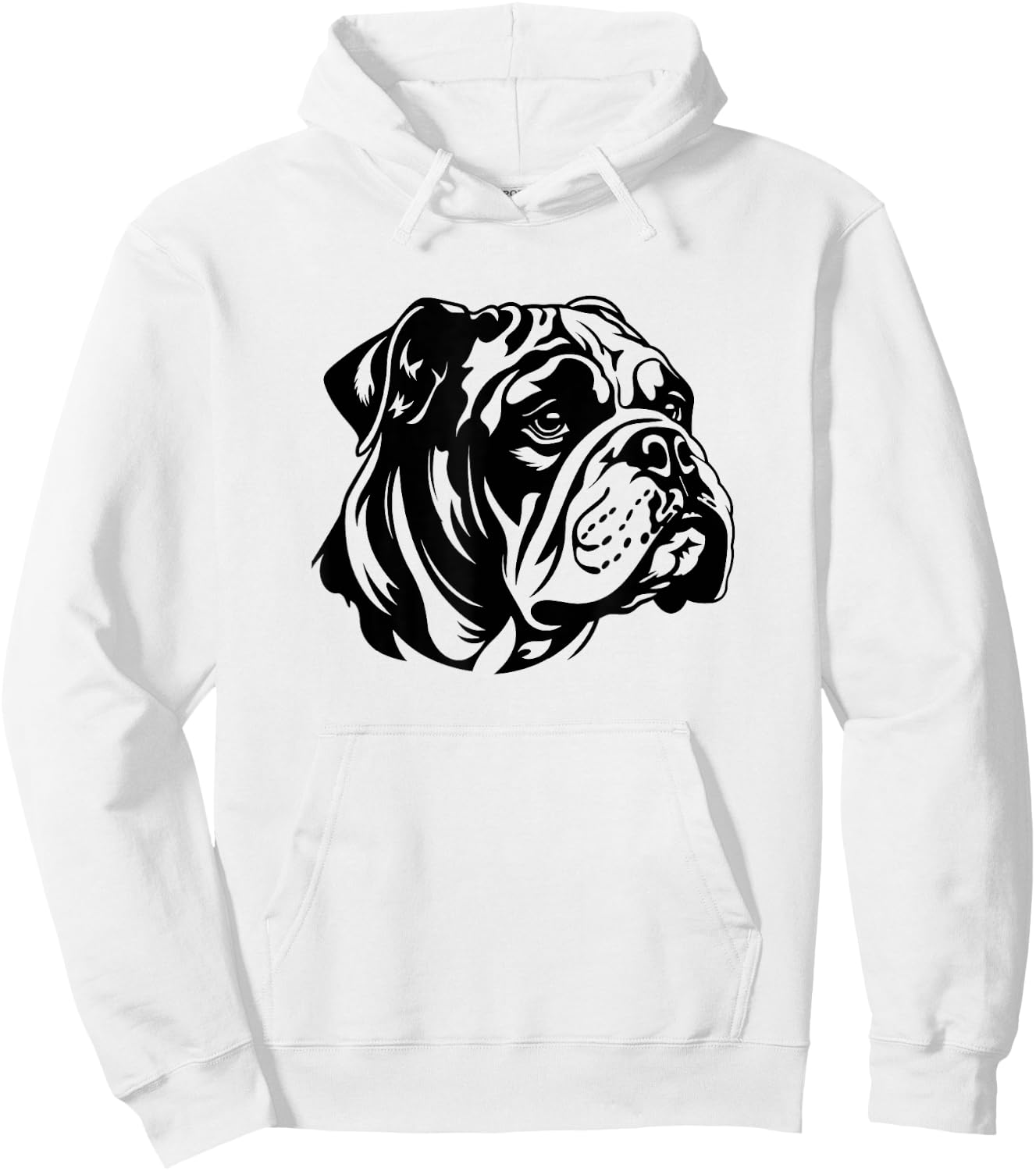 Minimalist English Bulldog Hoodie - Hoodie | White