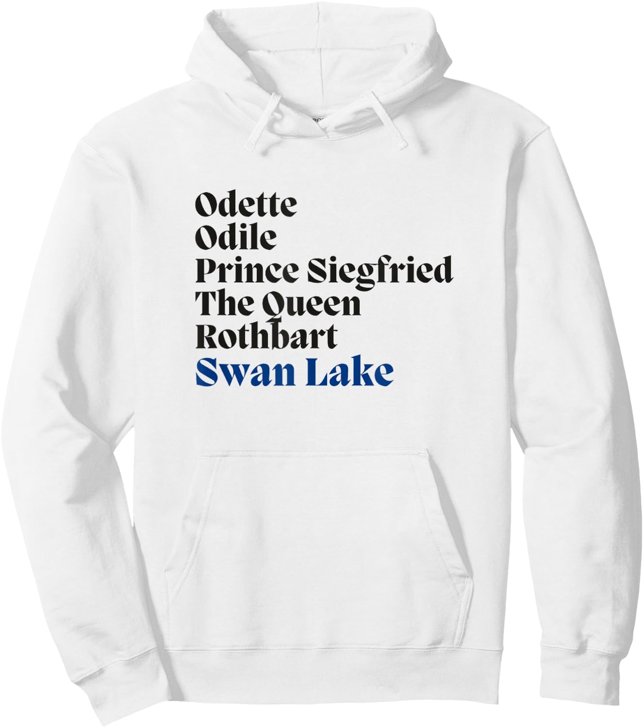 SWAN LAKE Main Characters Cast List Ballet Dancer Graphic Hoodie - Hoodie | White