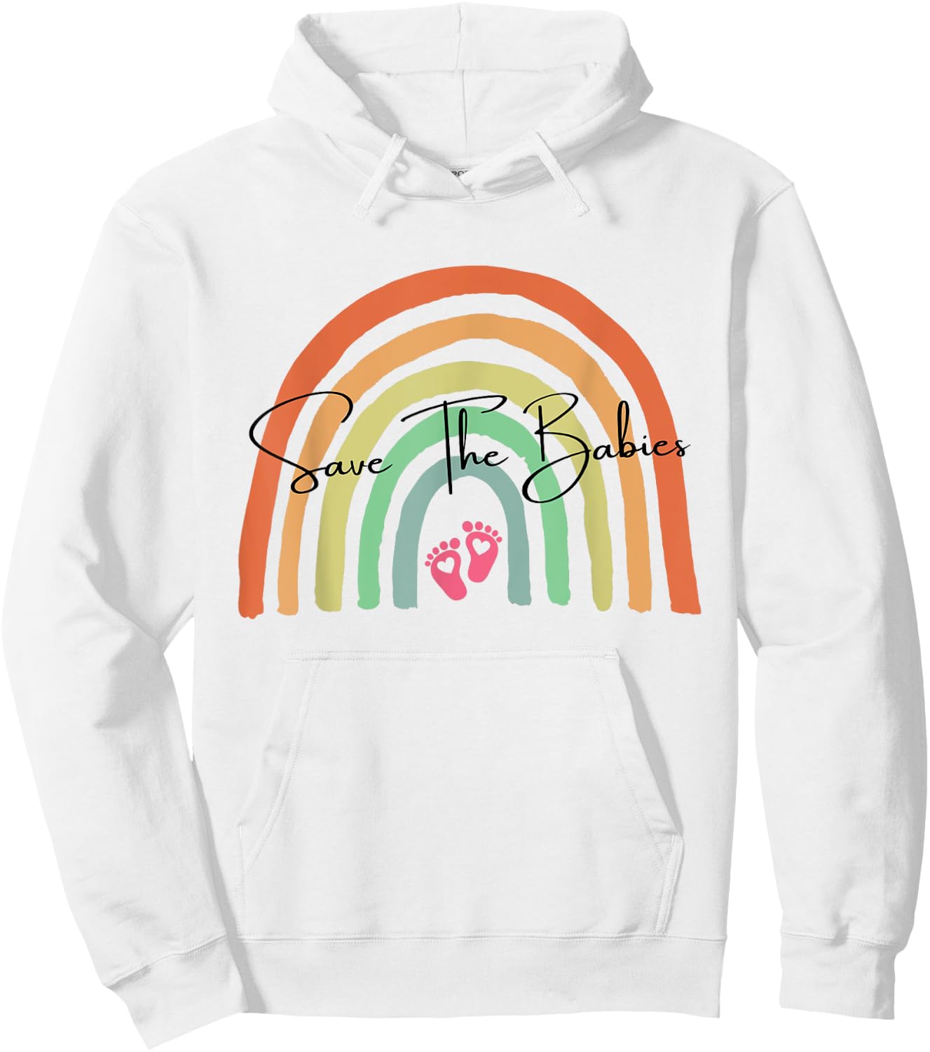Pro Life Save The Babies Rainbow Women Kids Hoodie - Hoodie | White