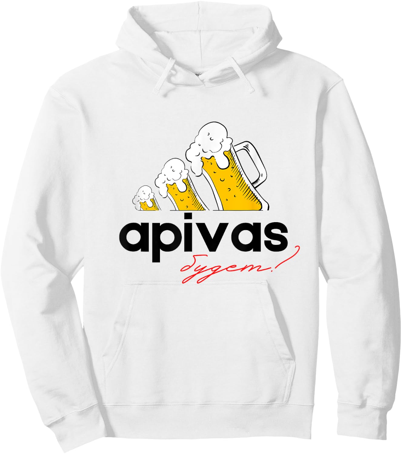 Beer APIVAS Funny Russian Hoodie - Hoodie | White