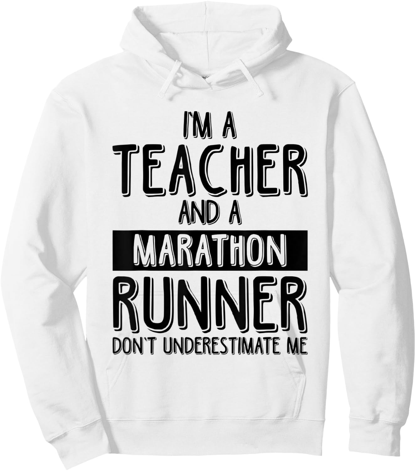 Running Teacher Marathon Funny Running Teacher Women Hoodie - Hoodie | White