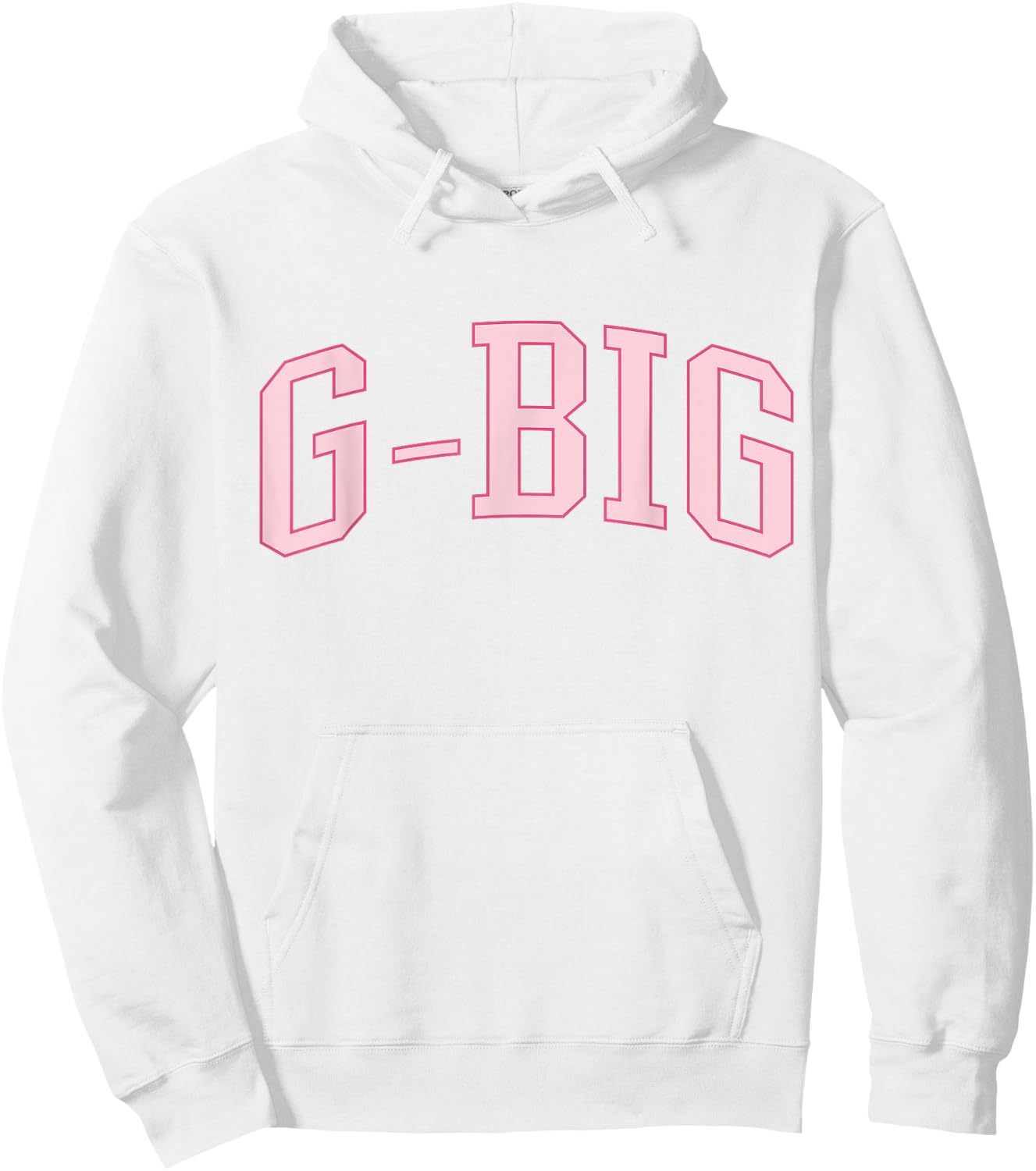 Preppy Pink Big Little Sorority Gbig Hoodie - Hoodie | White
