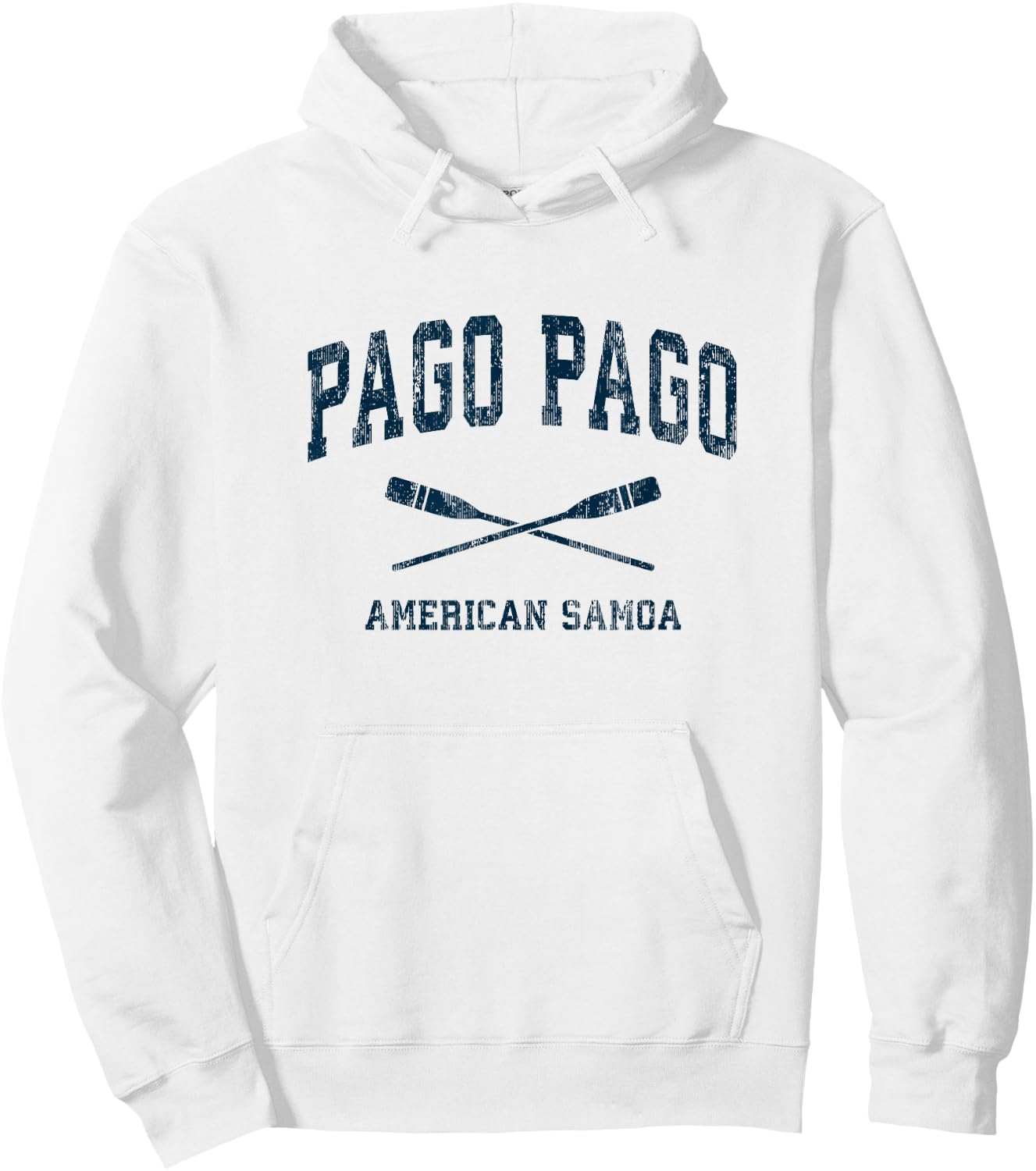 Pago Pago American Samoa Vintage Nautical Paddles Sports Oar Hoodie - Hoodie | White