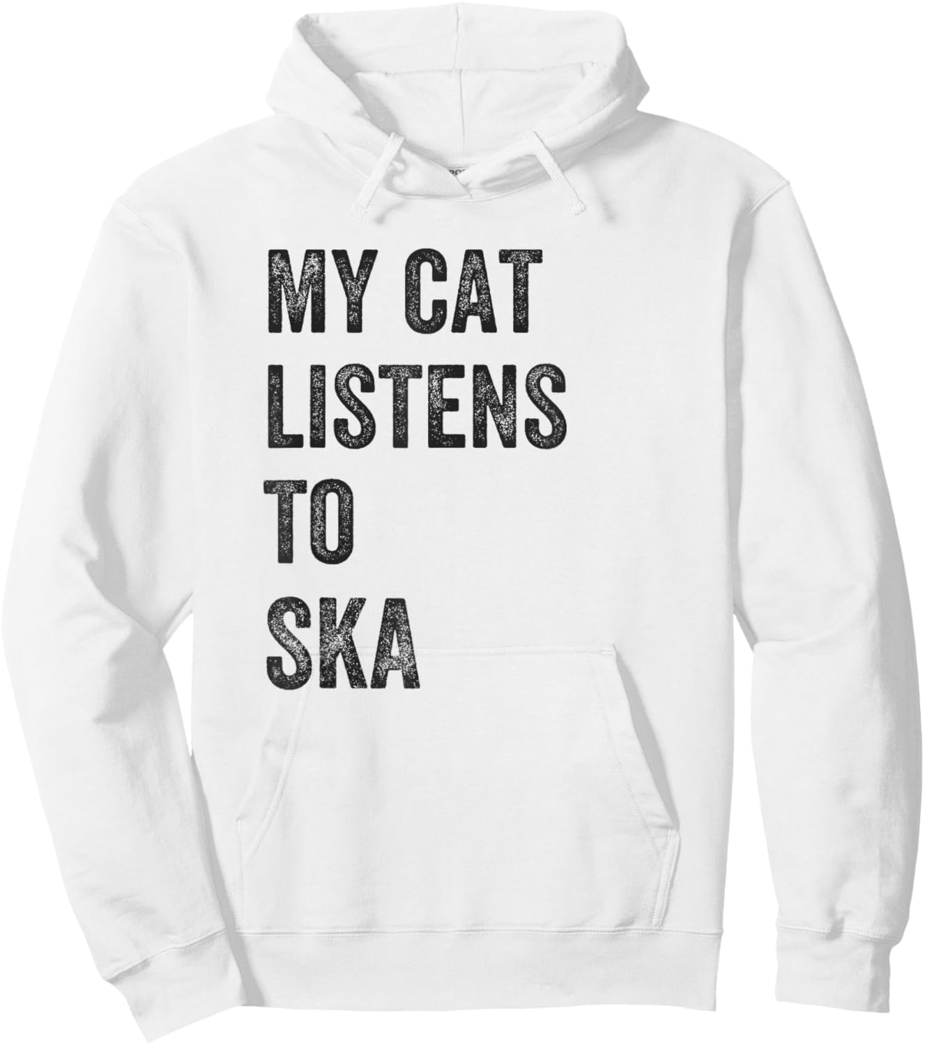 My Cat Listens To Ska Music Hoodie - Hoodie | White