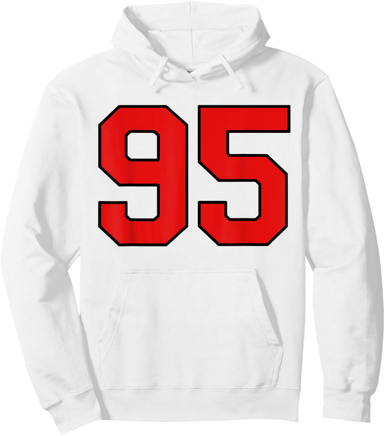 Lucky Number 95 Classic College American Varsity Fan Player Hoodie - Hoodie | White