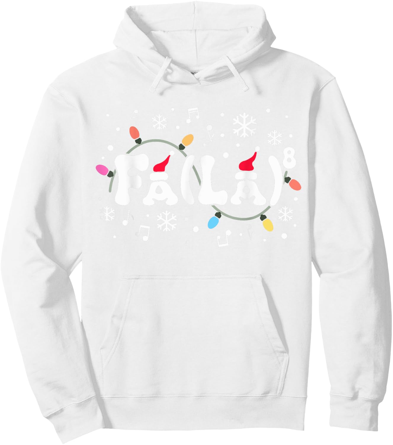 Fa La 8 Christmas Music Teacher Student Santa Funny Music Men Women Kids Hoodie - Hoodie | White