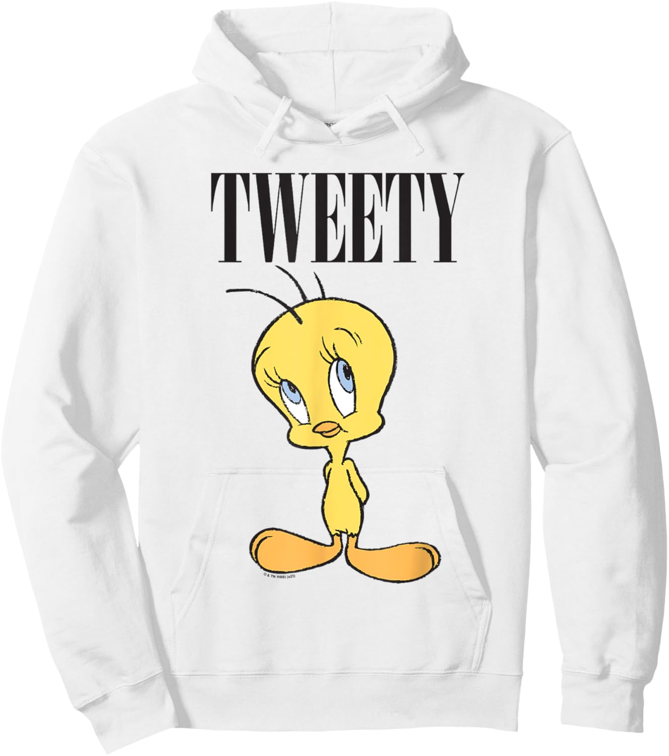 Looney Tunes Tweety Full Body Cute Portrait Hoodie - Hoodie | White