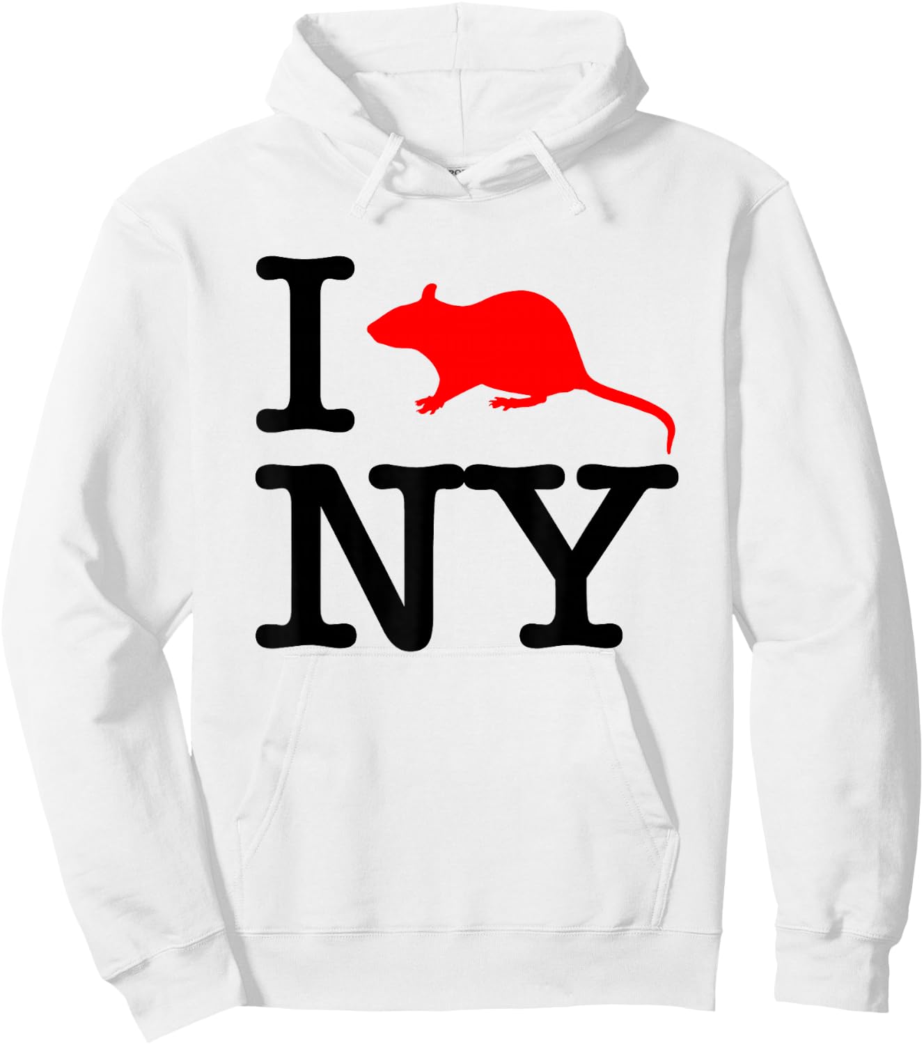 I Rat NY - Funny Saying New York City NYC New York Hoodie - Hoodie | White